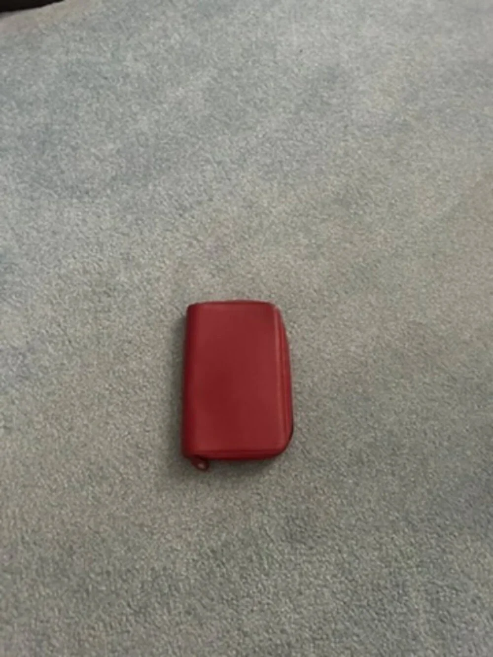 Coach long zip round wallet in smooth red leather